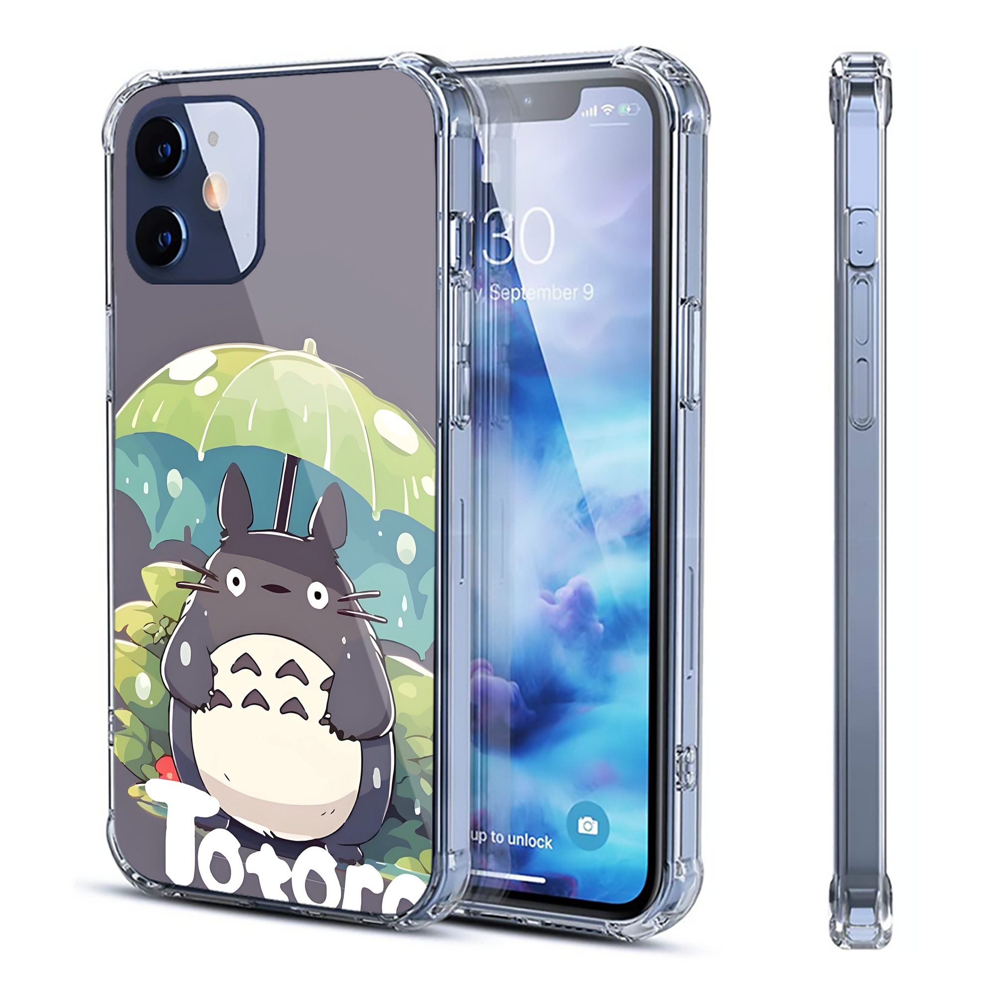 （画像用） となりのトトロ 草壁メイ 草壁サツキ My Neighbor Totoro Satsuki Kusakabe Mei Kusakabe 【iPhone 12シリーズ対応】透明スマホケース（クリアソフトケース）